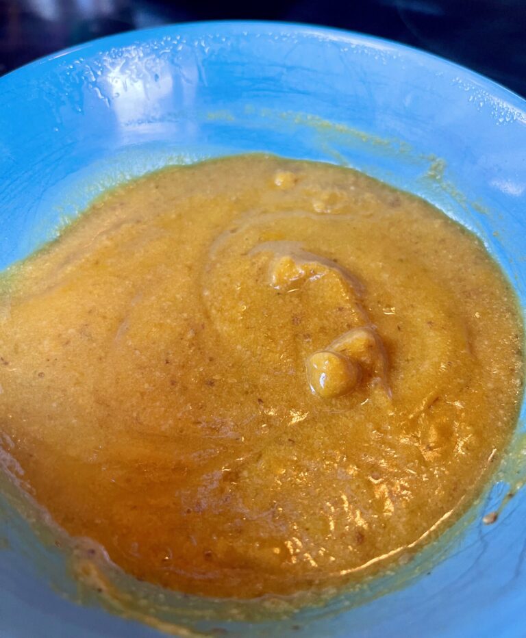 finished kabocha squash soup