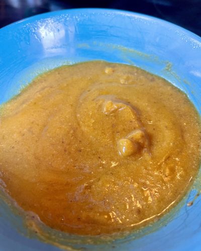 finished kabocha squash soup